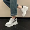 Casual skor kvinnor plattform kil sneakers höst mode reflekterande vita sport damer höjd ökar 10 cm zapatillas mujer