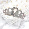 10pcs / lot mode perle couronne solide hairband perles royal style kids bandeaux de bricoler les bandeaux de princesse de couronne cristal 240328