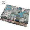 Fabric Printed Cotton Linen Fabric For Patchwork Quilting Sewing DIY Sofa Table Cloth Furniture Cover Tissue Curtain Bag Cushion Fabric