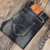 Streetwear Fi Männer Jeans Retro Schwarz Blau Slim Zerrissene Jeans Männer Hosen Gespleißt Designer Vintage Casual Denim Hosen Hombre 30Sh #