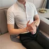 Plus la taille M-4XL chemises à rayures de haute qualité hommes à manches courtes Busin chemises décontractées 2023 été Slim Fit chemise de fête sociale r9fY #