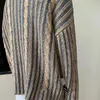 Outono roupas masculinas de malha impressa luxo jacquard pullovers camisola cor sólida solta o pescoço manga lg vintage malhas u50A #