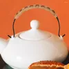 Dijkartikelen Sets Teapot Hendle Water Kettle Wear-resistente grip handig metaal suède retro vervangbaar