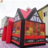 Gratis luchtverzending Outdoor Activiteiten Rood 10x6x6mh (33x20x20ft) met ventilator draagbare opblaasbare Ierse pub tent Carnival Party Rental Lawn Ebent Tent met ventilator