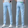 2024 neue Stil Weiße Jeans Männer Sommer High-End-Riss Elastische Knöchel-Gebunden Trendy Casual Fiable Hosen Biker Jeans y1Dq #