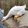 Miniatures Resin Duck Figurines Miniature Fairy Garden Decoration Outdoor Statue Yard Ornament for Pool Home Garden Pool Pond Decor