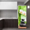 Stickers Bamboo Butterfly Orchid Wallpaper For Refrigerator Selfadhesive Waterproof Tea Room Decoration Door Sticker Fridge Decal Murals