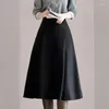 Werkjurken Set Van Blouse Vrouwelijke Franse Vintage Hong Kong-stijl Elegant 2024 Lente Dames Polo Top Rok Tweedelig