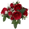 Декоративные цветы, европейская имитация розы, подсвечник, гирлянда, украшение для стола на день Святого Валентина (белый)