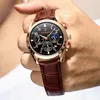 POEDAGAR Fashion Horloges Heren Sport Luxe Merk Waterdicht Lederen Quartz Klokken Lichtgevende Kalender Mannelijke Horloge 240318