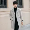 Trench-coat à double boutonnage pour hommes 2019 nouveaux manteaux de laine décontractés pour hommes coréens fi hommes d'hiver m Slim coupe-vent veste manteaux P9hT #
