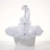 Rhinestone Bow Girl Pearl Supplies Big Wedding Bride Portable Flower Basket