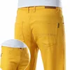 uomini alla moda bello denim jeans dritti pantaloni casual slim rosso giallo rosa colore solido partito hip hop marca dropship N0N3 #