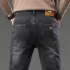 2023 primavera outono nova fi jeans tendência bordado elástico pequenas pernas calças casuais masculinas magro confortável de alta qualidade jeans g1Q2 #