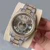 Мужские часы с бриллиантами, автоматические механические часы, женские часы с сапфиром, 41 мм, водонепроницаемый ремешок из нержавеющей стали, Montre De Luxe, деловые часы