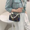 Сумки на плечо женские маленькие сумки модная квадратная сумка с блестками подмышками и жемчугом через плечо