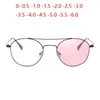 Sunglasses Sun Pochromic Pink/Gray/Tea Myopia Lens Prescription Spectacle Women Men Metal Oval Myopes Lunettes 0 -0.5 -1.0 -1.5 To -6.0