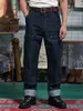 Jeans da uomo 15 once a vita alta originale B01 pantaloni da carpentiere vintage abbigliamento da lavoro per uomo d8Ms #