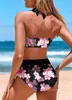 Kvinnors badkläder Summer New Halter Bow Swimsuit Ladies Fashion Sexy Bikini Swimsuit Beach Bikini Tvådelar Set S-5XL T240328
