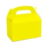 Emballage cadeau 48 paquets de boîtes de faveur de fête de pignon blanc pour la douche d'anniversaire 6x3.5x3.5 pouces jaune