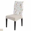 Stol täcker påskägg Vårblommor täcker kök stretch spandex säte slipcover hemmatsal