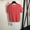 Knit t-shirt designer kvinnor märkeskläder kvinnor sommar topp mode 3d vågpunkt ihålig logotyp kort ärm damer skjorta asiatisk storlek s-l 28 mar