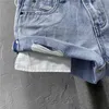 light Blue Low-waisted Denim Shorts Female 2023 Summer New Ultra-short Hot Pants Jeans Shorts Feminino A0U2#