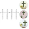 Decorative Flowers 4pcs Cross Metal Wreath Frame DIY Flower Iron Craft Project