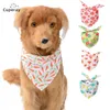 Dog Apparel Pet Cat Bandana Collar Adjustable Neckerchief Triangle Neck Scarf Fruit Pattern Saliva Towel Supplies For Girl And Boy