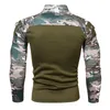 Men taktyczne bluzy walki wojskowe kampaty na świeżym powietrzu Man Army Ubrania Camo Jogging Bluza LG Sleeve Shirt C9ZQ#