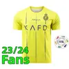 2023 2024 AL NASSR FC Soccer Jerseys Ronaldo 23 24 Hem Yellow Away Cr7 Gonzalo Mane Martinez Talisca Women Player Version Men Kid Kit Football Shiirt Al-Nassr