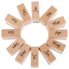 Opslagflessen 12 stuks houten maandstempel Kindergeschenken Studenten Maandelijks Multifunctioneel Kid Scrapbook Supply voor school