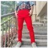 Knieloch-Denim-Jeans für Männer Allgleiches Slim Fit Design Männliche Hosen Fi Hip Hop-Hosen Biker Ripped Casual Red Color 85ah #