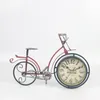 Orologi da tavolo Orologio artigianale in ferro vintage Sedile per bicicletta Regali creativi per la decorazione domestica nelle case Soggiorno Camera da letto