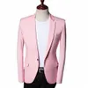 Mannen Jasje Nieuwste Jas Ontwerpen Mannen Roze Pakken Trouwpak Dres Slim Fit Bruidegom Beste Mannen Mannelijke Tuxedo homme v934 #