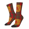 Chaussettes pour hommes Stewart Tartan Scottish Plaid Lion Rampant Mâle Hommes Femmes Printemps Bas Harajuku