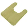 Bath Mats U Shaped Toilet Rugs Bathroom Non- Contoured For