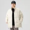 Mężczyzny Kurwa oversizeal parkas fi przyczynowo koreańskie luźne ciepłe gęste płaszcze unisex w dół kurtki puffer odzieży wierzcha r9eq#