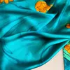Schals Seidenschal Frauen Tücher Weibliche Mode Blumen Für Reisen Sonnenschutz Sonnenschutz Strand Klimaanlage Schal Luxus