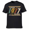 Novely Awesome Vintage Classic 1977 Original 46th T Shirts Streetwear Short Sleeve Birthday Presents Summer Style T-shirt Men H6UN#