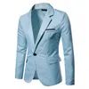 royal Blue Blazer Men Casual Suit Solid Colour Mens Blazers Jacket Coat XXXL Size Single Butt B10 X7y9#