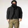 Apotheker Apotheker Cott Hemp Men Down Jacket Retro Distred Thicken Warm Down Overcoat Male e11C#