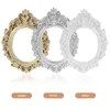 Frames 3 pcs Round Frame Resin Ornements Picture DIY Small Po Habitture Miniature Playing House Crafts Making Material