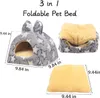 Zoupgmrhs cavia bedrapport Konijn Hideout Warm Fleece Cuddle Cup Wasbaar Winter Sleephuis voor klein huisdier/fret/chinchilla/konijn