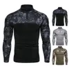 mens US Tactical Combat Black T-Shirt Lg Sleeve CP Camoue Airsoft Shirts Cam Hunting Clothing Y2sZ#