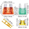 مجموعة الصمامات السيارات - 272pcs Auto Blade Fuse مجموعة مجموعة مصغرة قياسية