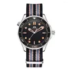 Montres-bracelets montres automatiques pour hommes auto-vent mécanique filet en acier inoxydable bracelet en nylon luxe limité Relogio Reloj Punk