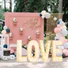 120cm Letter Shaped LED Light Romantic Surprise Proposal Confession Scene Decoration Home Cocktail Party Birthday Atmosphere 240323