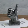 Sculptures Hand Gesture Desk Statues Polyresin Finger Sculpture Decor Middle Finger Statue Personality Middle Finger Decor Hand Statue