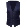 fi Formeel Heren Vest Effen Kleur Pak Vest Single Breasted Busin Vest j1od #